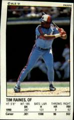 Tim Raines Baseball Cards 1991 Panini Stickers Prices