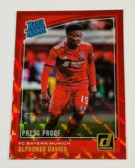 Alphonso Davies [Press Proof Red] Soccer Cards 2018 Panini Donruss Prices
