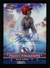 Nolan Gorman [Autograph] #PP-NG Baseball Cards 2018 Bowman's Best Power Producers Prices