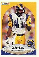 LeRoy Irvin #40 Football Cards 1990 Fleer Prices