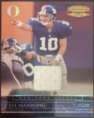 Eli Manning [Jersey O's] Football Cards 2007 Panini Donruss Gridiron Gear Prices