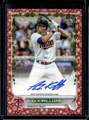 Alex Kirilloff [Red Metallic] Baseball Cards 2022 Topps Holiday Autographs Prices