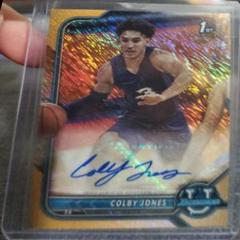 Colby Jones [Orange Refractor] Basketball Cards 2021 Bowman University Chrome Autographs Prices
