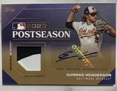 Gunnar Henderson [Gold] Baseball Cards 2024 Topps Postseason Performance Autograph Relic Prices