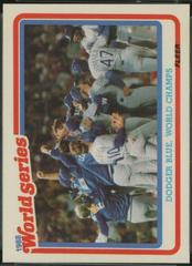 Dodger Blue, World Champs [Glossy] #12 Baseball Cards 1989 Fleer World Series Prices