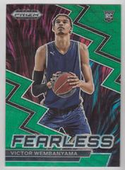 Victor Wembanyama [Green Wave] #1 Basketball Cards 2023 Panini Prizm Draft Picks Fearless Prices