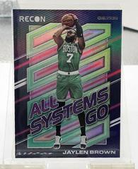 Jaylen Brown #5 Basketball Cards 2022 Panini Recon All Systems Go Prices