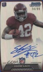 Eddie Lacy [Blue Refractor] Football Cards 2013 Bowman Chrome Rookie Autograph Prices