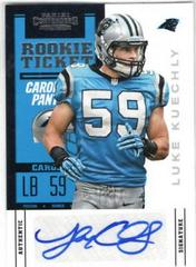 Luke Kuechly [Blue Jersey Autograph] Football Cards 2012 Panini Contenders Prices