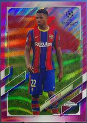 Ansu Fati [Pink Refractor] Soccer Cards 2021 Topps Chrome UEFA Champions League Prices