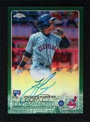 Francisco Lindor [Green Refractor] #AR-FL Baseball Cards 2015 Topps Chrome Autograph Rookies Prices