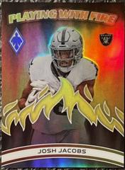 Josh Jacobs [Yellow] #PWF-4 Football Cards 2023 Panini Phoenix Playing with Fire Prices