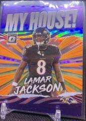 Lamar Jackson [Purple Stars] #MH-9 Football Cards 2021 Panini Donruss Optic My House Prices