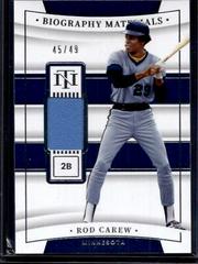 Rod Carew Baseball Cards 2022 Panini National Treasures Biography Materials Prices