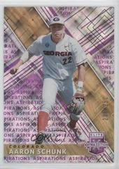 Aaron Schunk [Aspirations Purple] #62 Baseball Cards 2019 Panini Elite Extra Edition Prices