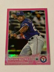 Adrian Beltre [Pink Refractor] #193 Baseball Cards 2015 Topps Chrome Prices