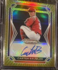 Carter Baumler [Gold Prizm] Baseball Cards 2021 Panini Prizm Draft Picks Autographs Prices