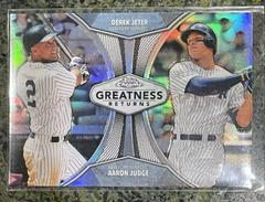 Aaron Judge, Derek Jeter [Orange Refractor] #GRE-6 Baseball Cards 2019 Topps Chrome Greatness Returns Prices