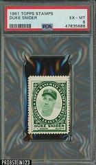 Duke Snider Baseball Cards 1961 Topps Stamps Prices