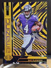 Zay Flowers [Gold] #25 Football Cards 2023 Panini Illusions Amazing Prices