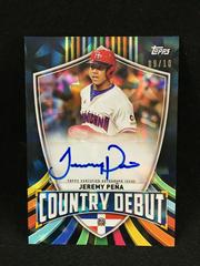 Jeremy Pena [Black Difractor] Baseball Cards 2023 Topps World Classic Country Debut Autographs Prices