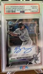 Benny Montgomery [Black Refractor] Baseball Cards 2021 Bowman Draft Pick Chrome Autographs Prices
