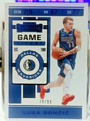 Luka Doncic [Game Ticket Blue Foil] #73 Basketball Cards 2019 Panini Contenders Prices