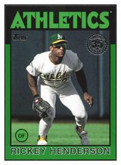 Rickey Henderson [Green] Baseball Cards 2021 Topps 1986 35th Anniversary Prices