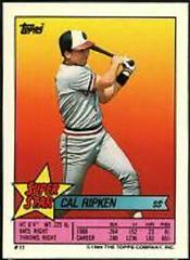 Cal Ripken Jr., H. Johnson, R. Gonzalez Baseball Cards 1989 Topps Stickercard Prices
