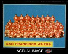 49ers Team Football Cards 1962 Topps Prices