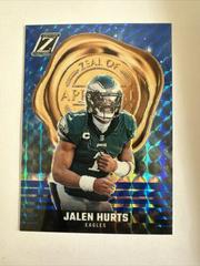 Jalen Hurts [Blue] #2 Football Cards 2023 Panini Zenith Zeal of Approval Prices