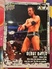 Adam Cole [Silver] Wrestling Cards 2022 Upper Deck AEW Debut Dates Prices