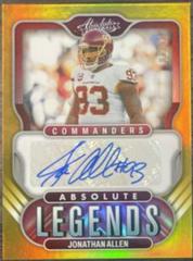 Jonathan Allen [Gold] #AL-JA Football Cards 2022 Panini Absolute Legends Signatures Prices