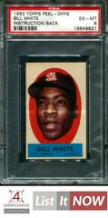 Bill White [Instruction Back] Baseball Cards 1963 Topps Peel Offs Prices