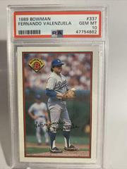 Fernando Valenzuela #337 Baseball Cards 1989 Bowman Prices