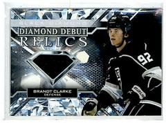 Brandt Clarke #DD-BC Hockey Cards 2022 Upper Deck Black Diamond Debut Relics Prices
