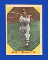 Rabbit Maranville #21 Baseball Cards 1960 Fleer Prices