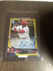 Jose Adolis Garcia [Canary Yellow Shimmer] Baseball Cards 2018 Bowman Chrome Prospects Autographs Prices