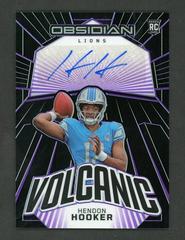 Hendon Hooker [Electric Etch Purple] #12 Football Cards 2023 Panini Obsidian Volcanic Signature Prices