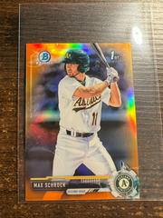 Max Schrock [Orange Refractor] #BCP154 Baseball Cards 2017 Bowman Chrome Prospects Prices