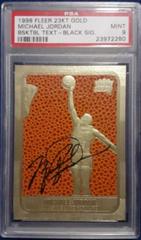 Michael Jordan [Black Foil Autograph] Basketball Cards 1998 Fleer 23KT Gold Prices