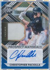 Christopher Paciolla Baseball Cards 2022 Panini Elite Extra Edition Prospect Materials Signatures Prices