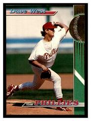 Dave West #12 Baseball Cards 1993 Stadium Club Phillies Prices