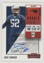 Duke Dawson #162 Football Cards 2018 Panini Contenders Rookie Ticket Prices