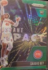Sadiq Bey [Green] Basketball Cards 2020 Panini Prizm Instant Impact Prices