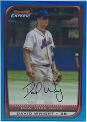 David Wright [Blue Refractor] Baseball Cards 2008 Bowman Chrome Prices