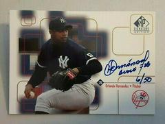 Orlando Hernandez [Gold] Baseball Cards 1999 SP Signature Autographs Prices