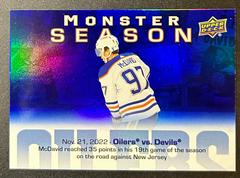 Connor McDavid #MS-19 Hockey Cards 2023 Upper Deck Monster Season Prices