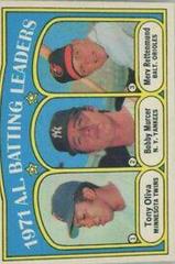 AL Batting Leaders [Oliva, Murcer, Rettenmund] #86 Baseball Cards 1972 O Pee Chee Prices