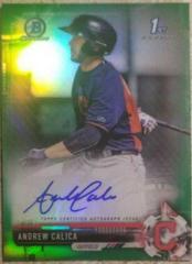Andrew Calica [Green Refractor] Baseball Cards 2017 Bowman Chrome Prospects Autographs Prices